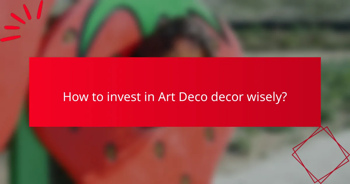 How to invest in Art Deco decor wisely?