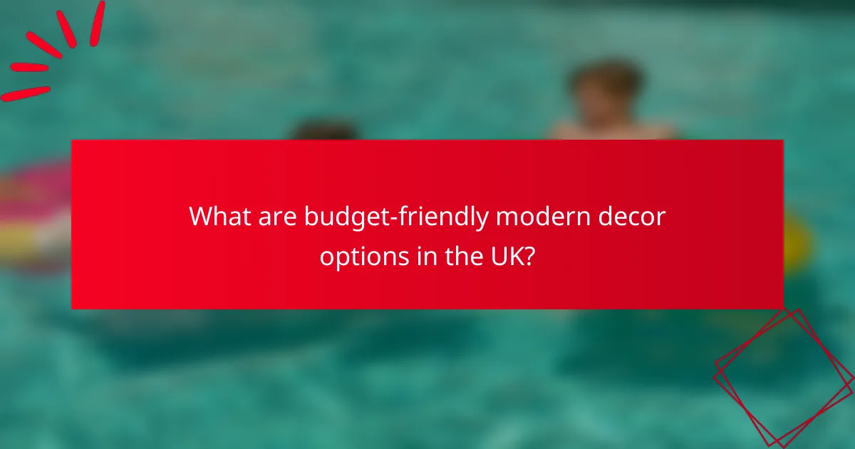 What are budget-friendly modern decor options in the UK?